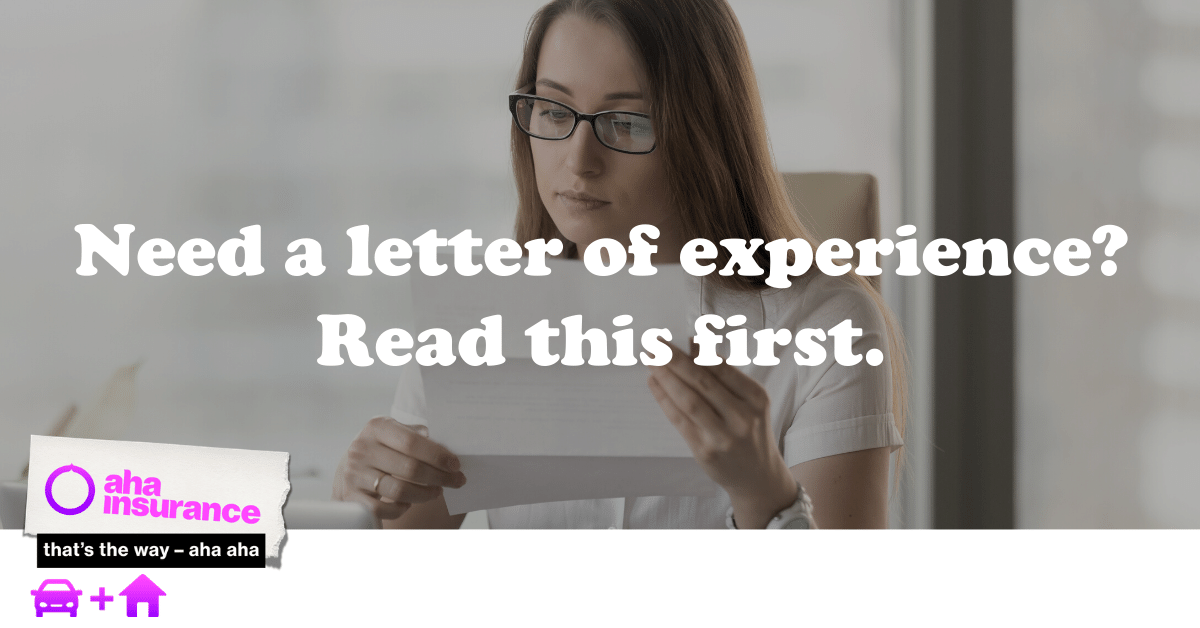 How do I get a letter of experience for insurance? | aha insurance