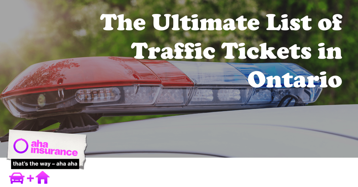 The ultimate list of Ontario traffic tickets and demerit ...