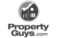 Logo for Property Guys in greayscale.