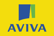 The logo for Aviva Insurance with a yellow background.